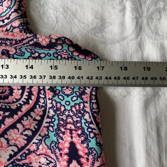 Paraphrase Women's Pink‎ / Blue Abstract Boho Tunic Tank Top Size Small - Picture 10 of 12